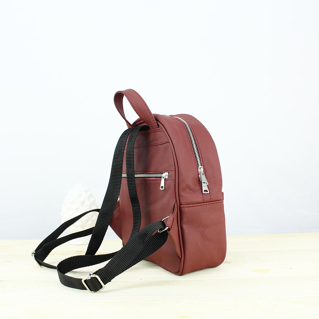Zaino in pelle Afrodite Bordeaux